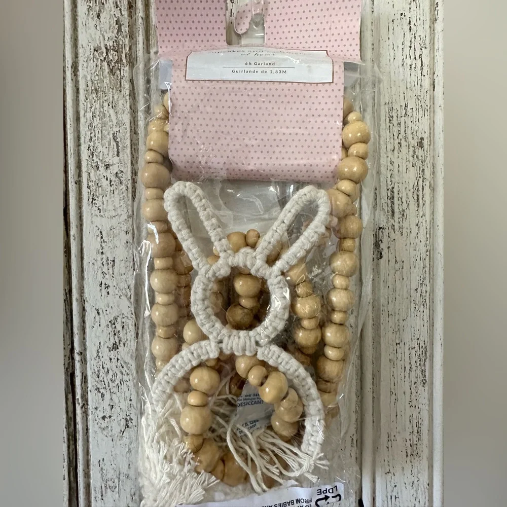 Cupcakes and Cashmere Macrame Bunny Easter Garland